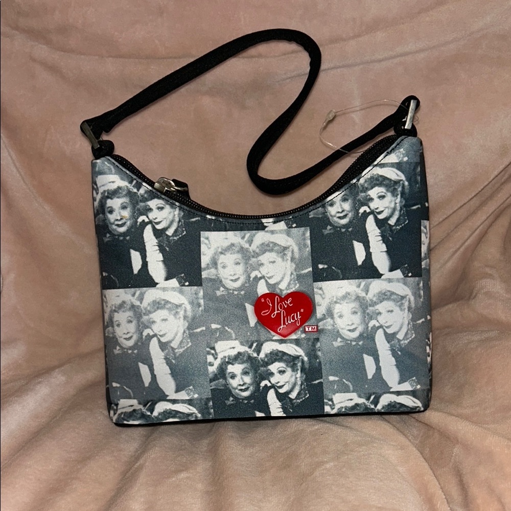 I Love Lucy Black and Gray Women's Bag